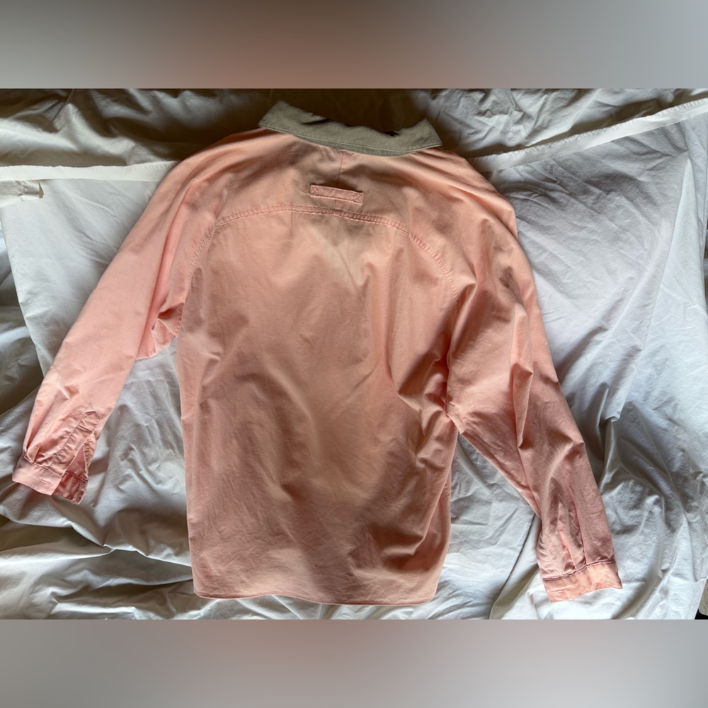Izod Peach and Khaki Long Sleeve Shirt - Picture 9 of 17